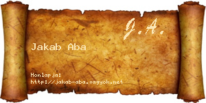 Jakab Aba névjegykártya